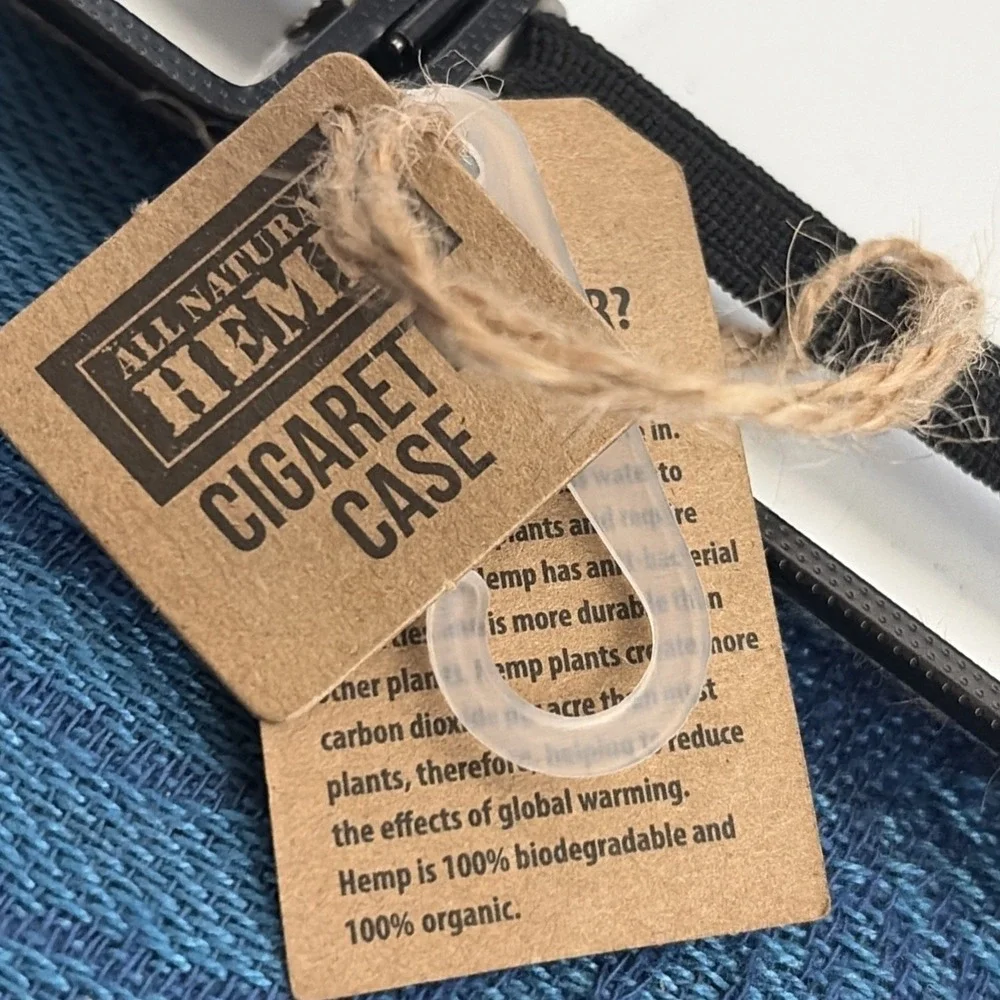 Be Green Use Hemp 100% Natural Hemp Covered Smoke Case NWT